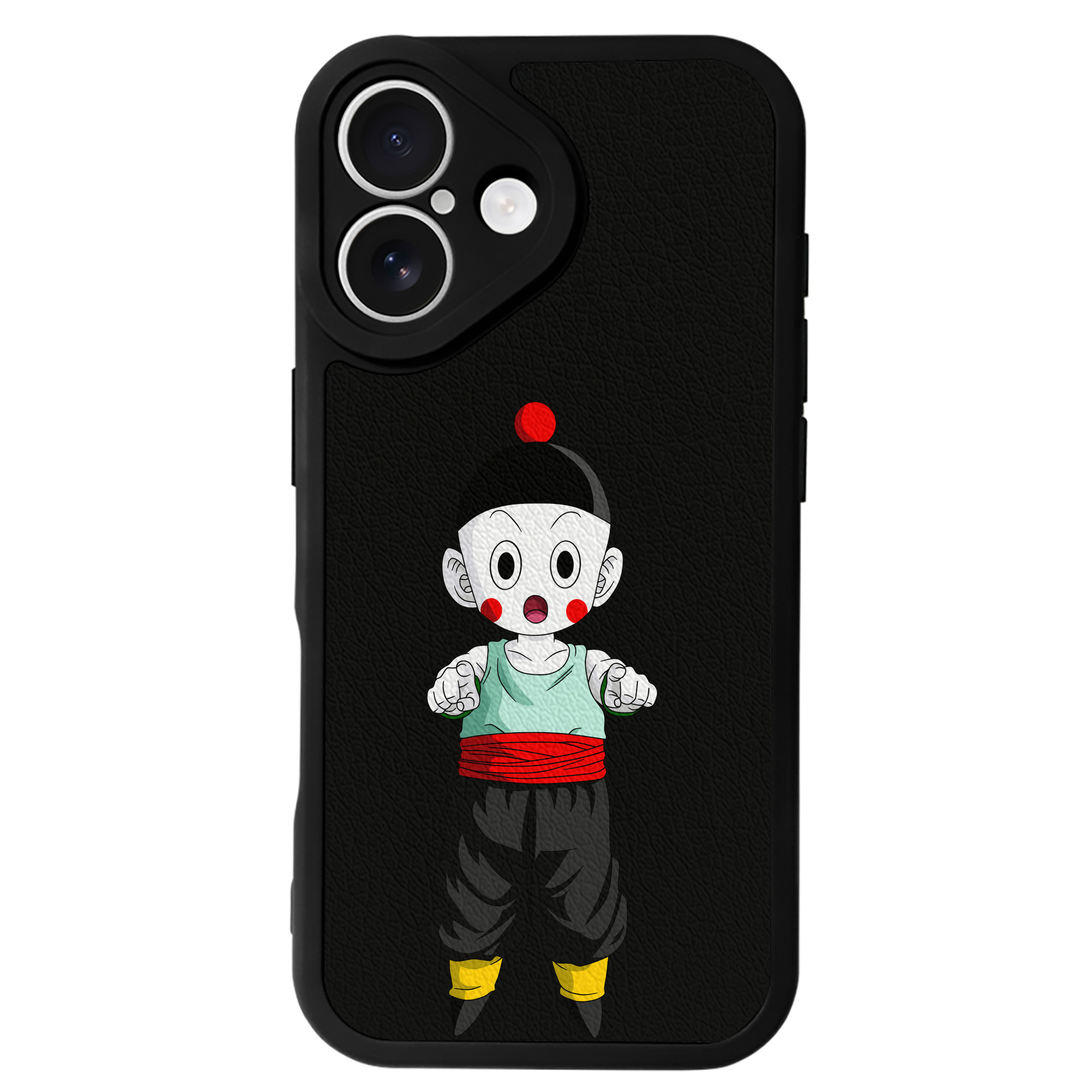（画像用） ドラゴンボール 餃子（チャオズ）DRAGON BALL Chaoz 【iPhone 16シリーズ対応】シリコンスマホケース（レザー調） 材質：シリコン